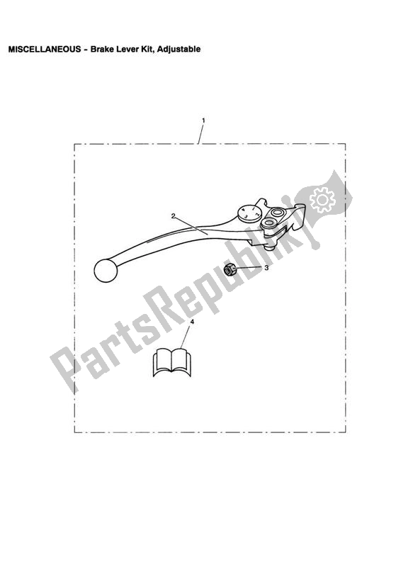 All parts for the Brake Lever Kit, Adjustable of the Triumph America Carburettor 790 2002 - 2007